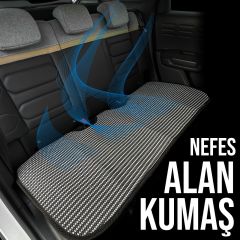 Opel Meriva Uyumlu Koltuk Kılıfı Minder Çizgili Füme Beyaz 2+1 Ön Arka Set