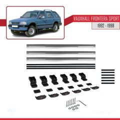 Vauxhall Frontera Sport 1992-1998 Arası ile uyumlu Basic Model Ara Atkı Tavan Barı GRİ 3 ADET