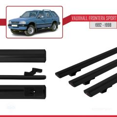 Vauxhall Frontera Sport 1992-1998 Arası ile uyumlu Basic Model Ara Atkı Tavan Barı SİYAH 3 ADET