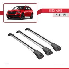 Skoda Kamiq 2019 ve Sonrası  ile uyumlu ACE-1 Ara Atkı Tavan Barı GRİ 3 ADET BAR