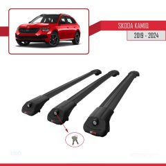 Skoda Kamiq 2019 ve Sonrası  ile uyumlu ACE-1 Ara Atkı Tavan Barı SİYAH 3 ADET BAR