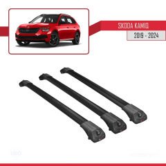 Skoda Kamiq 2019 ve Sonrası  ile uyumlu ACE-1 Ara Atkı Tavan Barı SİYAH 3 ADET BAR