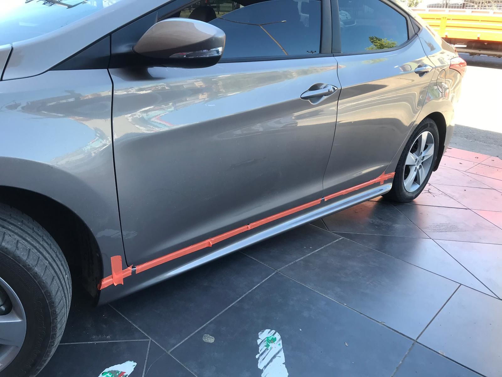 Hyundai Elantra Uyumlu 2011-2015 Yan Marşpiyel Boyalı