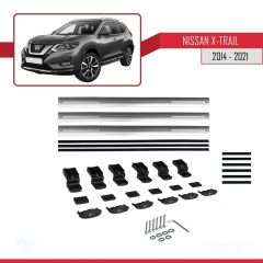 Nissan X-Trail 2014-2021 Arası ile uyumlu Basic Model Ara Atkı Tavan Barı GRİ 3 ADET