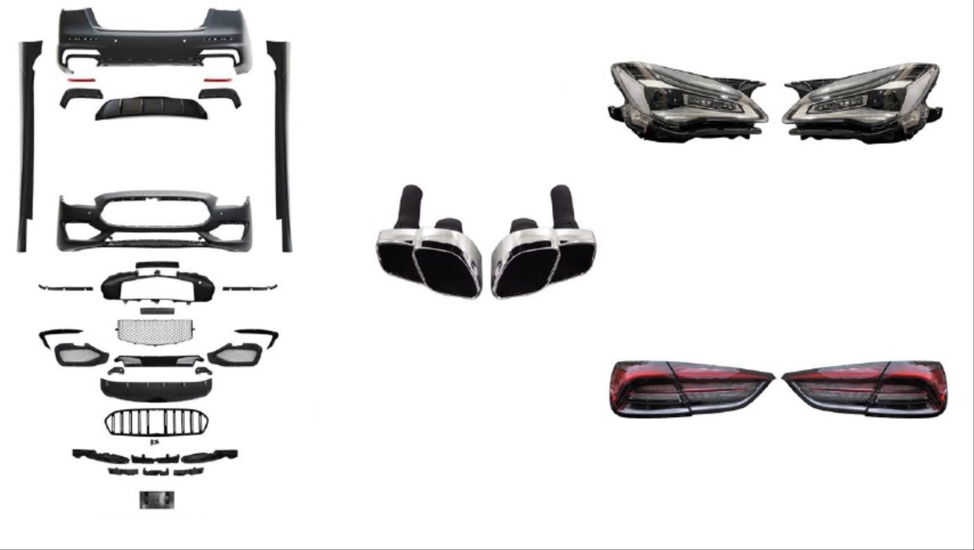 2013+ Maserati Uyumlu Quattroporte Uyumlu Trofeo Facelift Body Kit Parça