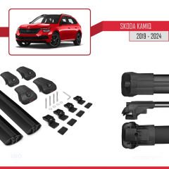 Skoda Kamiq 2019 ve Sonrası ile uyumlu ACE-1 Ara Atkı Tavan Barı SİYAH
