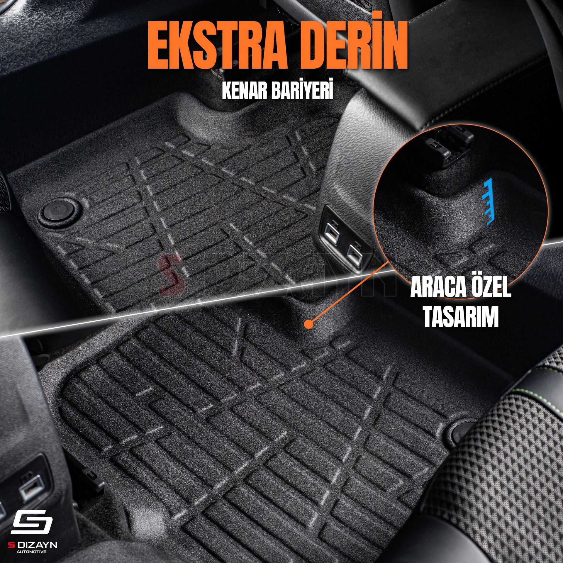 S-Dizayn Hyundai Elantra 3D Pro Havuzlu Paspas 2020 Üzeri A+ Kalite