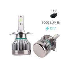 Led Far Ampulü H11-3500Lmx2-30W-12V Buz Mavisi / Laam705
