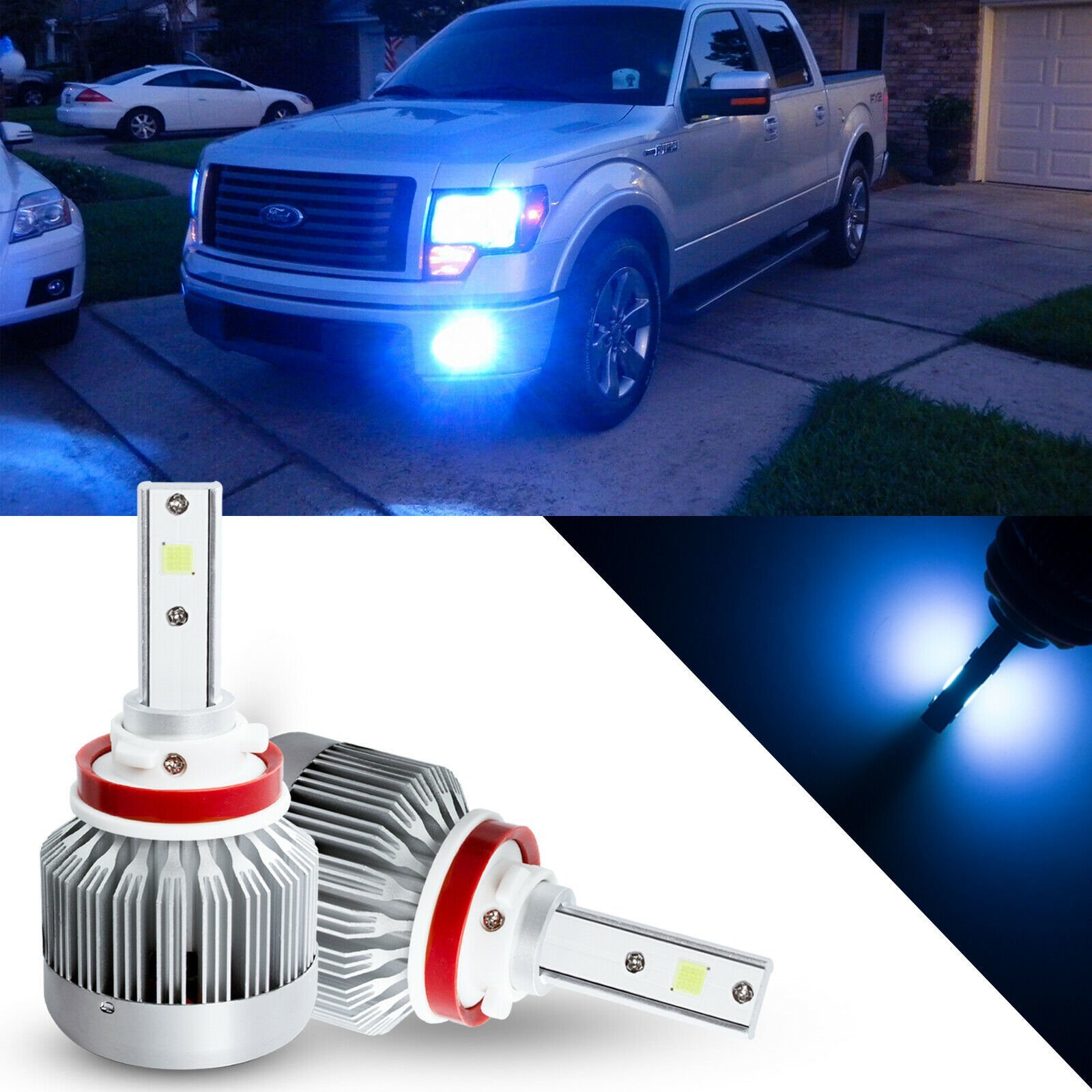 Led Far Ampulü H11-3500Lmx2-30W-12V Buz Mavisi / Laam705