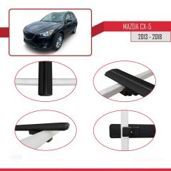 Mazda CX-5 2013-2018 Arası ile uyumlu Basic Model Ara Atkı Tavan Barı SİYAH 3 ADET