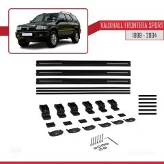 Vauxhall Frontera Sport 1999-2004 Arası ile uyumlu Basic Model Ara Atkı Tavan Barı SİYAH 3 ADET