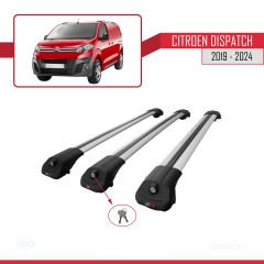 Citroen Dispatch 2019 ve Sonrası ile uyumlu ACE-1 Ara Atkı Tavan Barı GRİ 3 ADET BAR