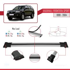 Vauxhall Frontera Sport 1999-2004 Arası ile Uyumlu FLY Model Ara Atkı Tavan Barı GRİ 3 ADET BAR