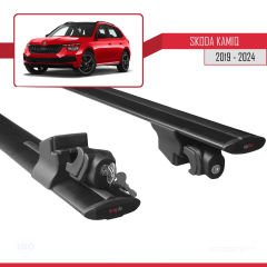 Skoda Kamiq 2019 ve Sonrası ile uyumlu HOOK Model Anahtar Kilitli Ara Atkı Tavan Barı SİYAH