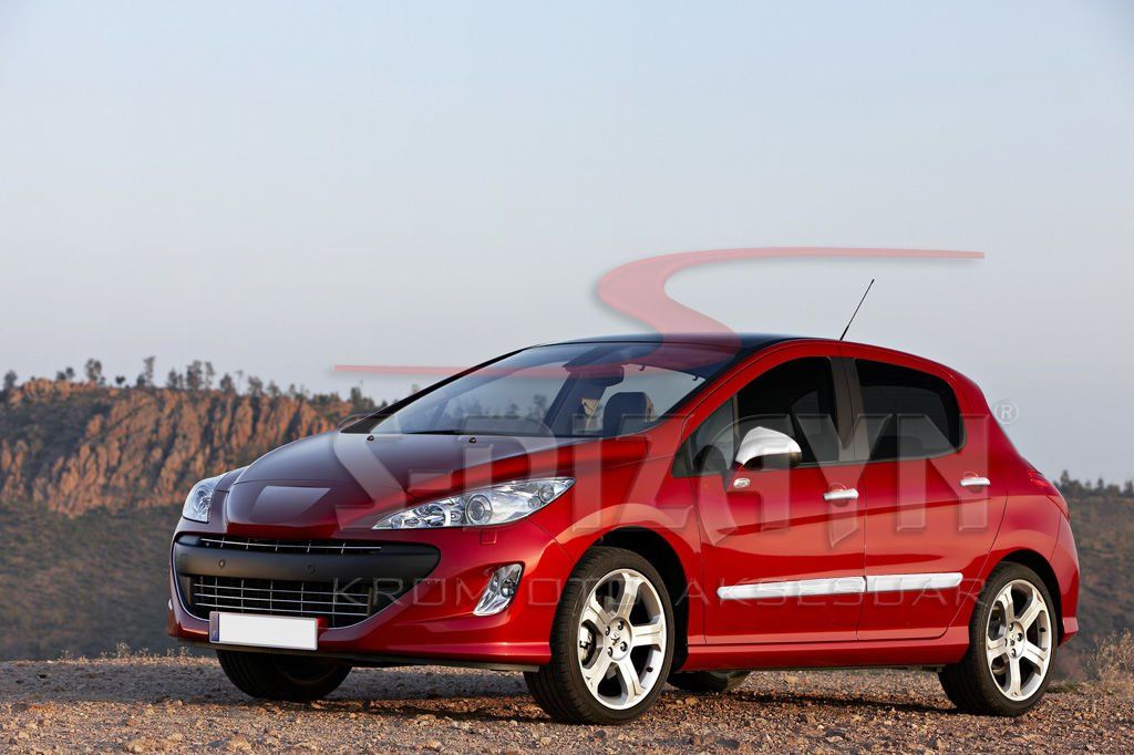 Peugeot 308 Uyumlu Krom Yan Kapı Çıtası 4 Parça 2007-2013