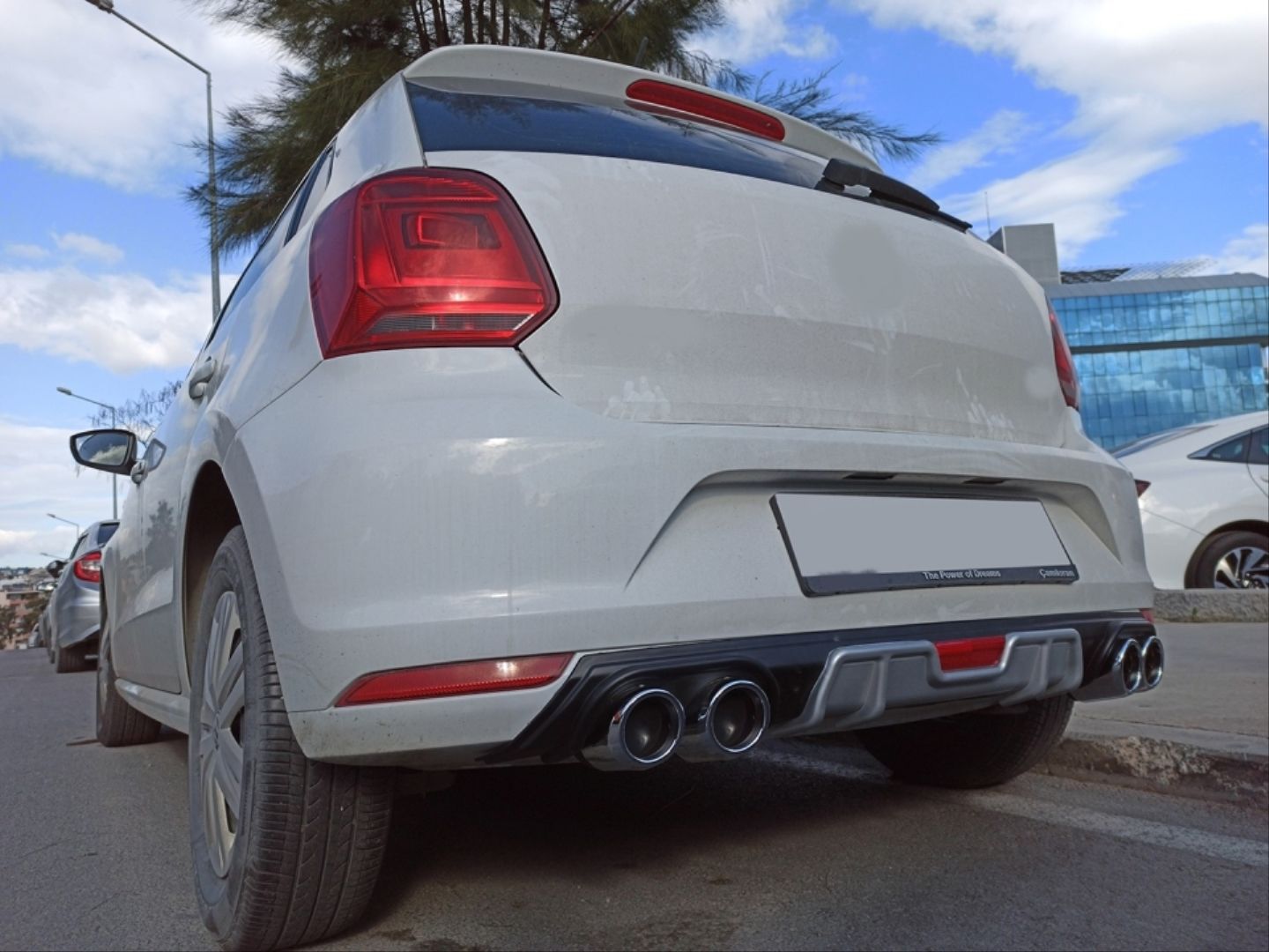 Volkswagen Mk5 Uyumlu Polo 2014-2017 Reflektörlü Silver Difüzör