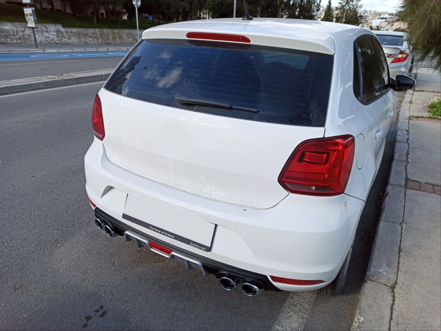 Volkswagen Mk5 Uyumlu Polo 2014-2017 Reflektörlü Silver Difüzör