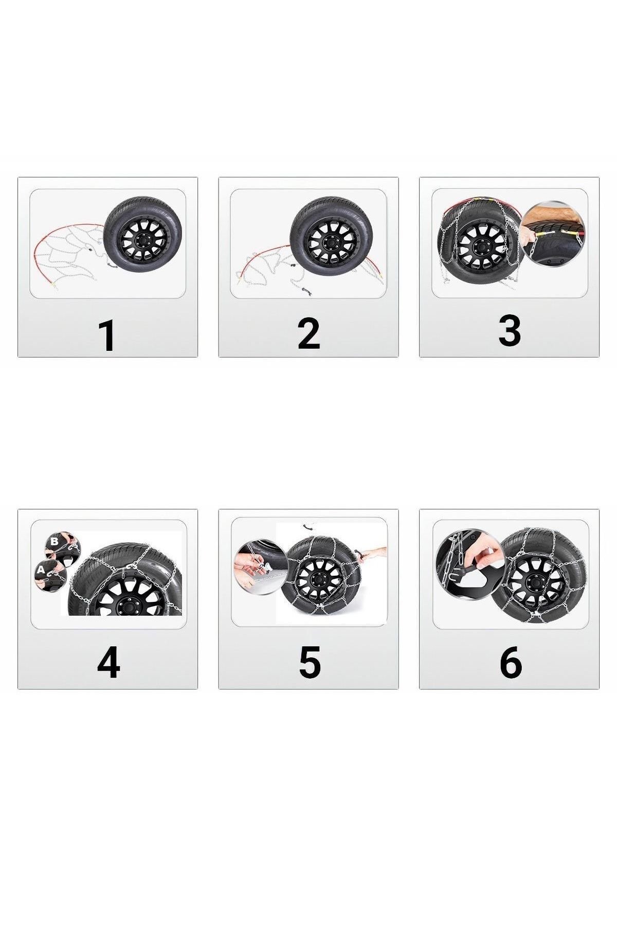 Oto Lastik Kar Zinciri 205/55/r17 X Tipi Binek Suv Takmatik Kolay Montaj