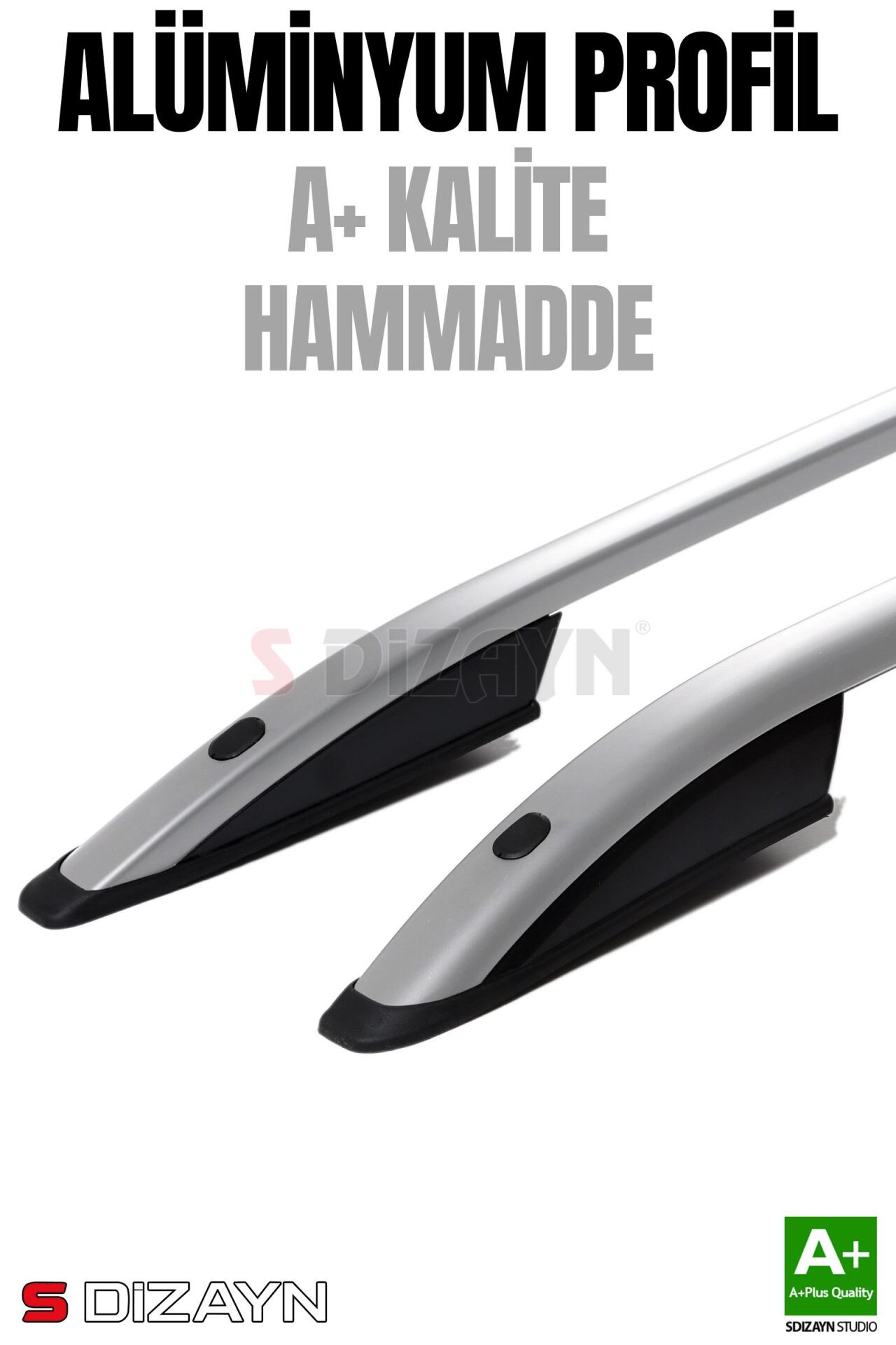 S-Dizayn Fiat Doblo 3 Uzun Şase Aluminyum Gri Tavan Çıtası 2023 Üzeri A+ Kalite