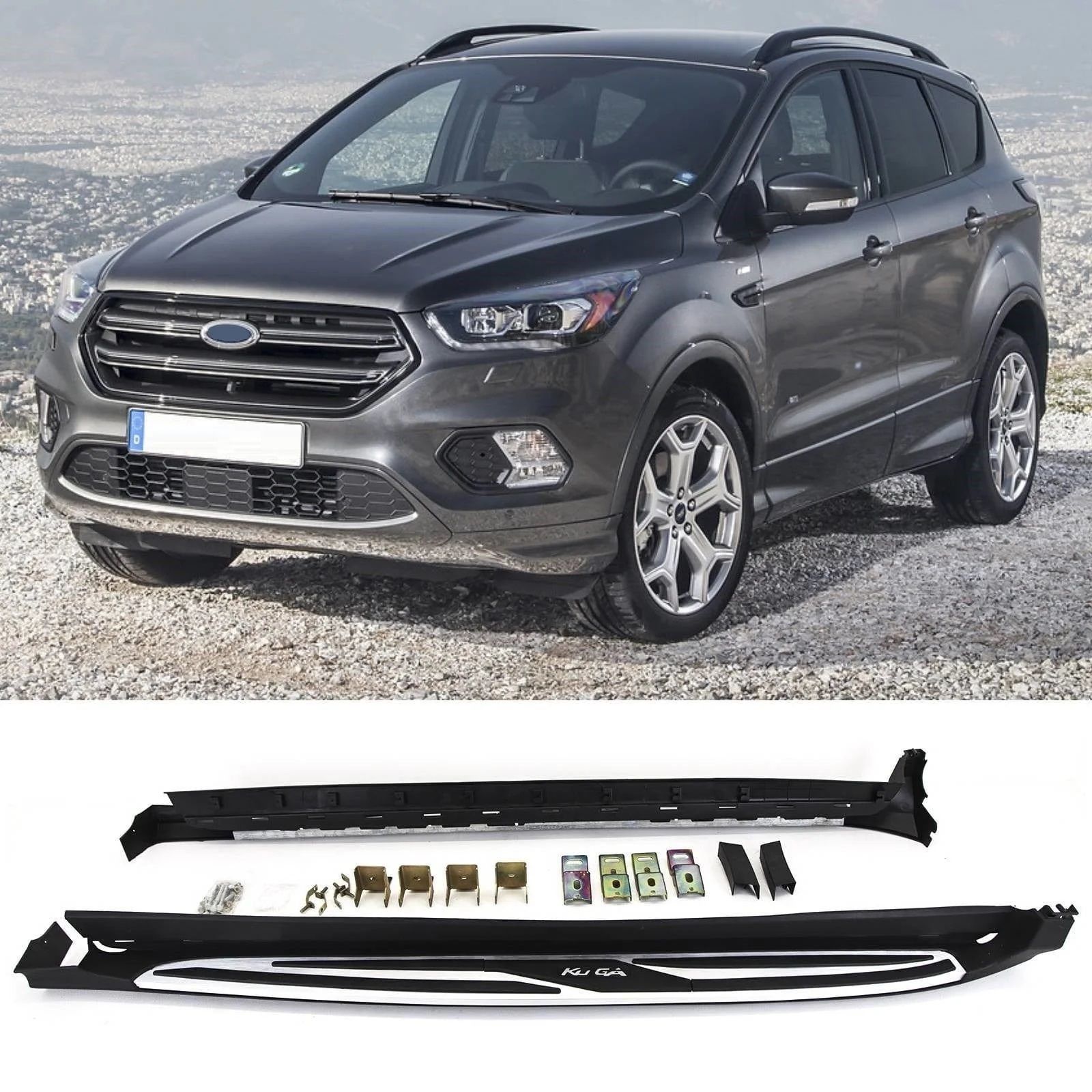 Ford Kuga Uyumlu 2013-2018 Yan Koruma Basamak Side Step Square Style