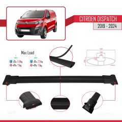 Citroen Dispatch 2019 ve Sonrası ile uyumlu FLY Model Ara Atkı Tavan Barı SİYAH