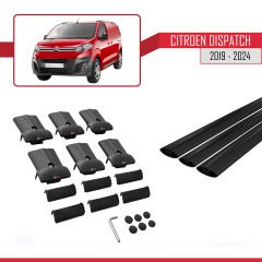 Citroen Dispatch 2019 ve Sonrası ile uyumlu FLY Model Ara Atkı Tavan Barı SİYAH  3 ADET