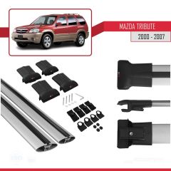 Mazda Tribute 2000-2007 Arası ile Uyumlu FLY Model Ara Atkı Tavan Barı GRİ