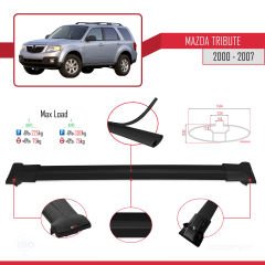 Mazda Tribute 2000-2007 Arası ile Uyumlu FLY Model Ara Atkı Tavan Barı SİYAH 3 ADET BAR