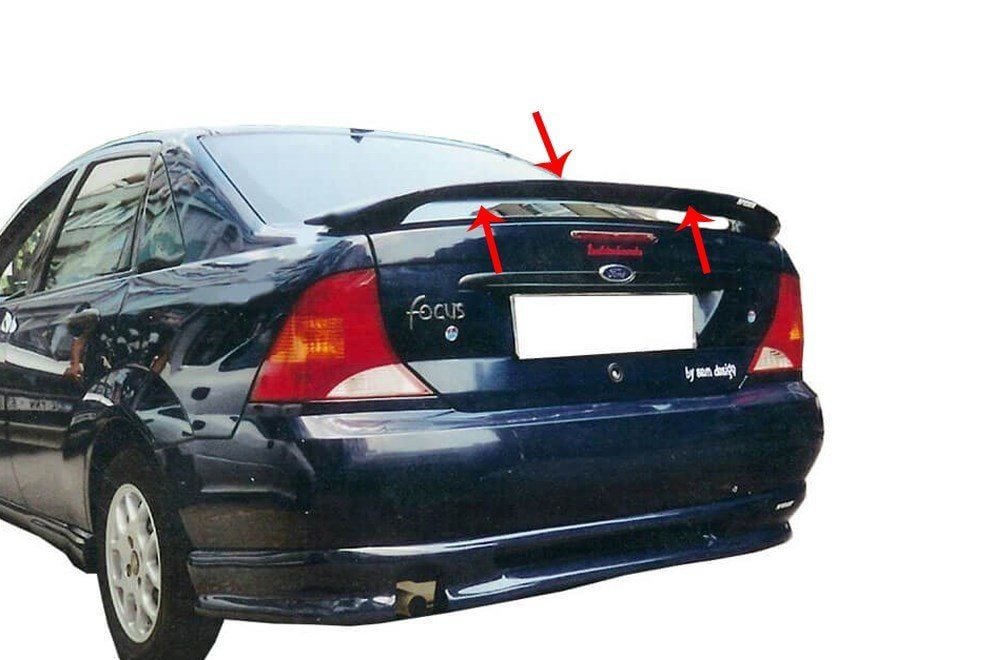 Ford Focus Uyumlu 1 Sedan Spoiler Bagaj Yüksek Işıksız Fiber 1998-2005