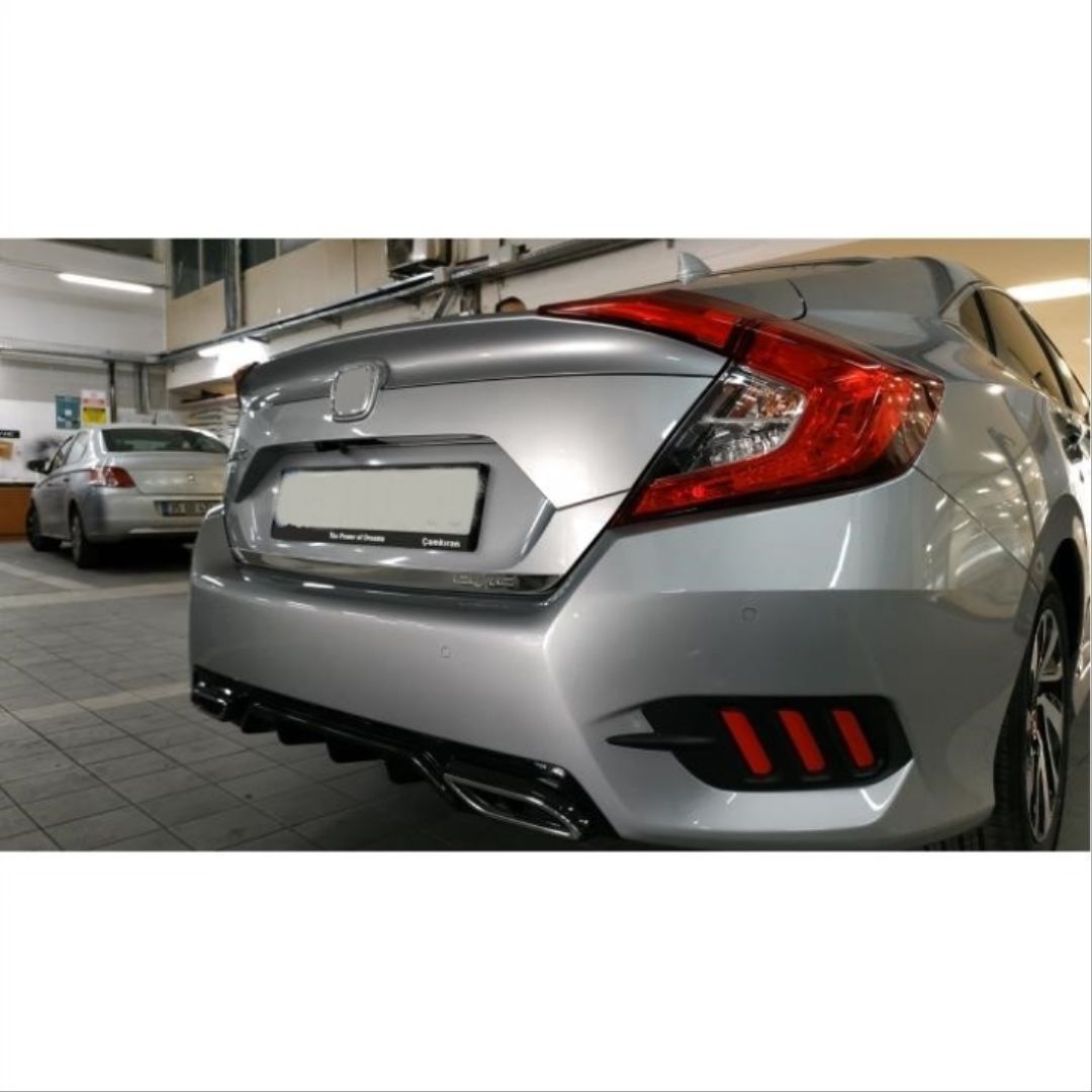 Honda Civic Uyumlu Fc5 2016-2020 Bagaj Kapağı Alt Krom Çıtası