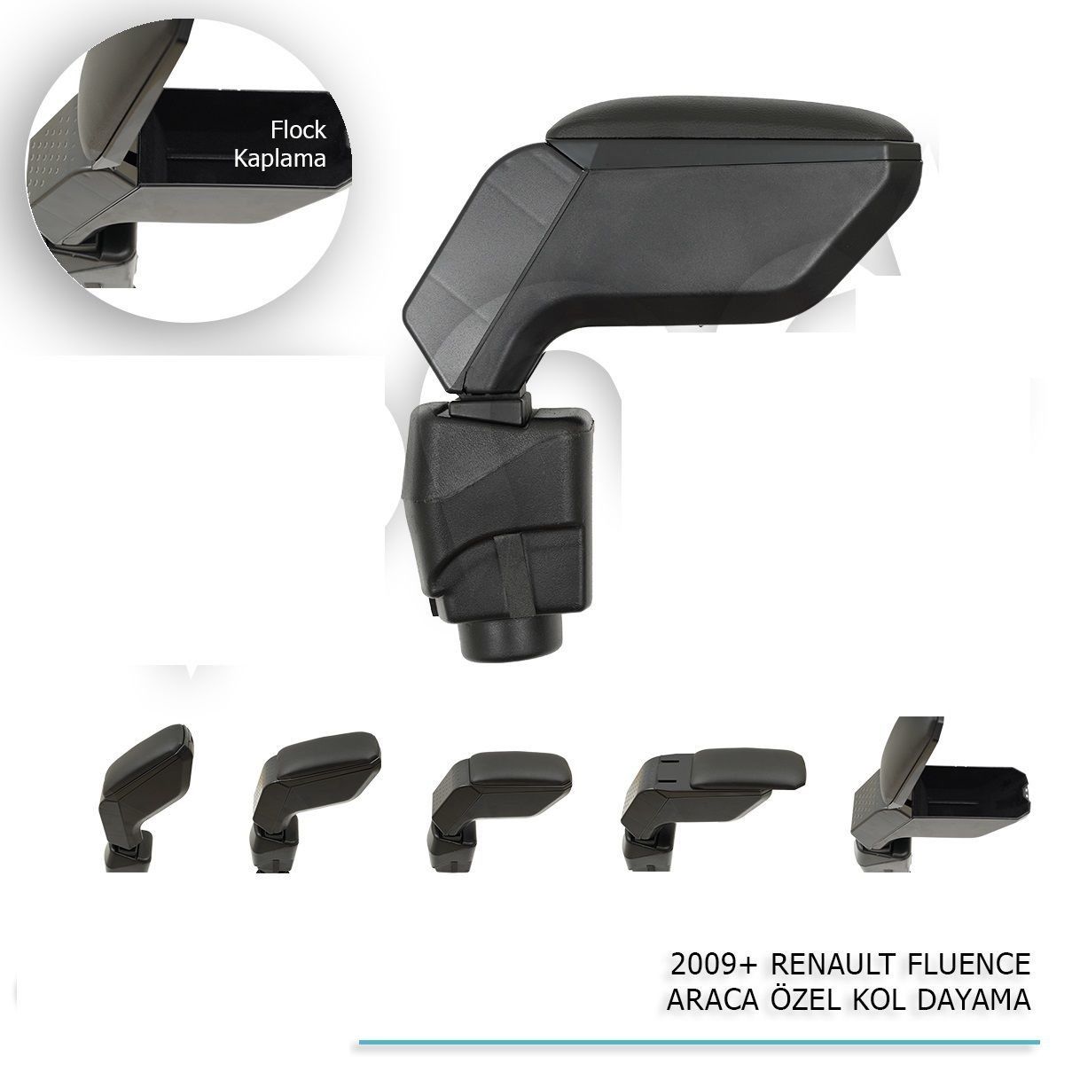 Renault Fluence Uyumlu Araca Özel Kol Dayama Siyah 2009+ Parça