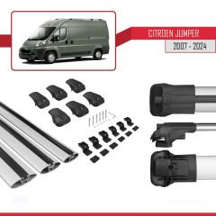 Citroen Jumper 2007 ve Sonrası ile uyumlu ACE-1 Ara Atkı Tavan Barı GRİ 3 ADET BAR