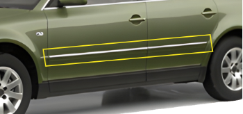 Volkswagen Uyumlu Passat 3B SD/SW 1998-2005 Yan Kapı Çıtası 4 Prç. Paslanmaz Çelik