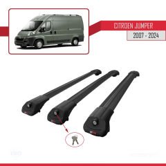 Citroen Jumper 2007 ve Sonrası ile uyumlu ACE-1 Ara Atkı Tavan Barı SİYAH 3 ADET BAR
