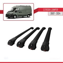 Citroen Jumper 2007 ve Sonrası ile uyumlu ACE-1 Ara Atkı Tavan Barı SİYAH 4 ADET BAR