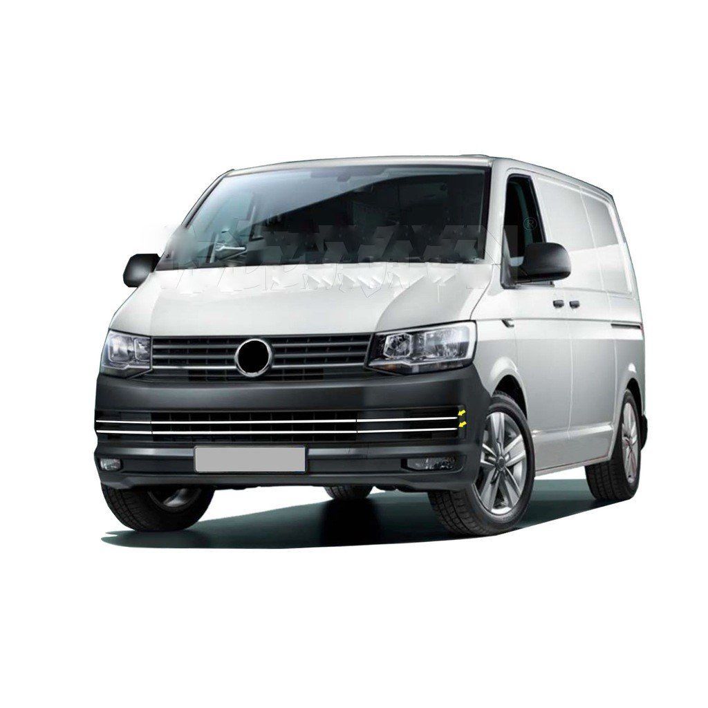 Volkswagen T6 Uyumlu Transporter Krom Ön Tampon Çıtası 6 Parça