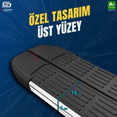 S-Dizayn VW Transporter T6.1 Kısa Şase S-Line Krom Yan Basamak 213 Cm 2019-2025 A+ Kalite