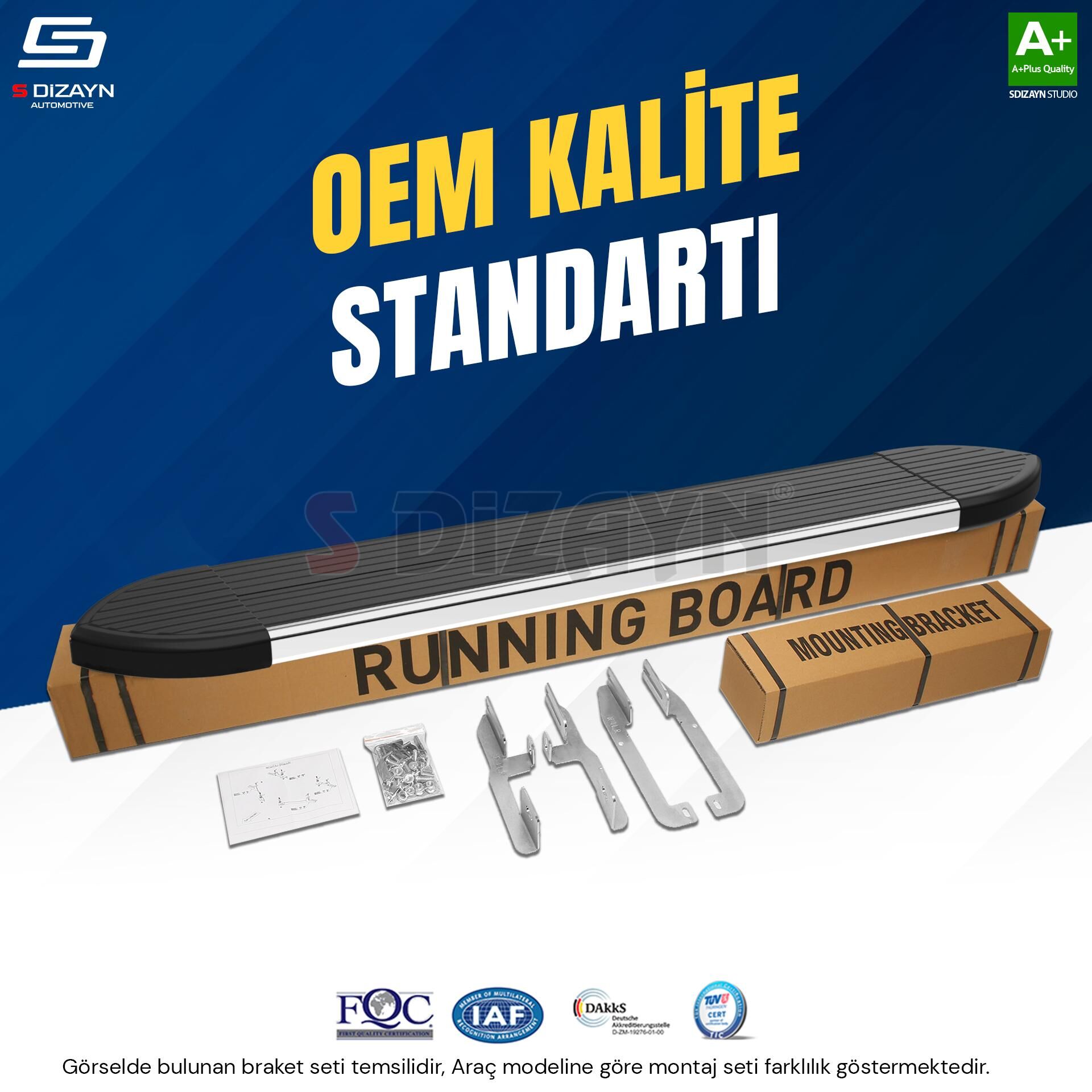 S-Dizayn Ford Kuga 2 Skyline Krom Yan Basamak 183 Cm 2013-2019 A+ Kalite