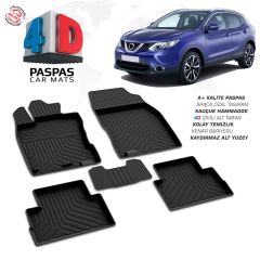 Nissan Qashqai 2 4D Araca Özel Havuzlu Kauçuk Paspas 2014-2021