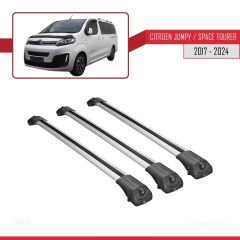 Citroen Jumpy - Space Tourer 2017 ve Sonrası ile uyumlu ACE-1 Ara Atkı Tavan Barı GRİ 3 ADET BAR