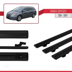 Honda Odyssey 2011-2017 Arası ile uyumlu Basic Model Ara Atkı Tavan Barı SİYAH 3 ADET