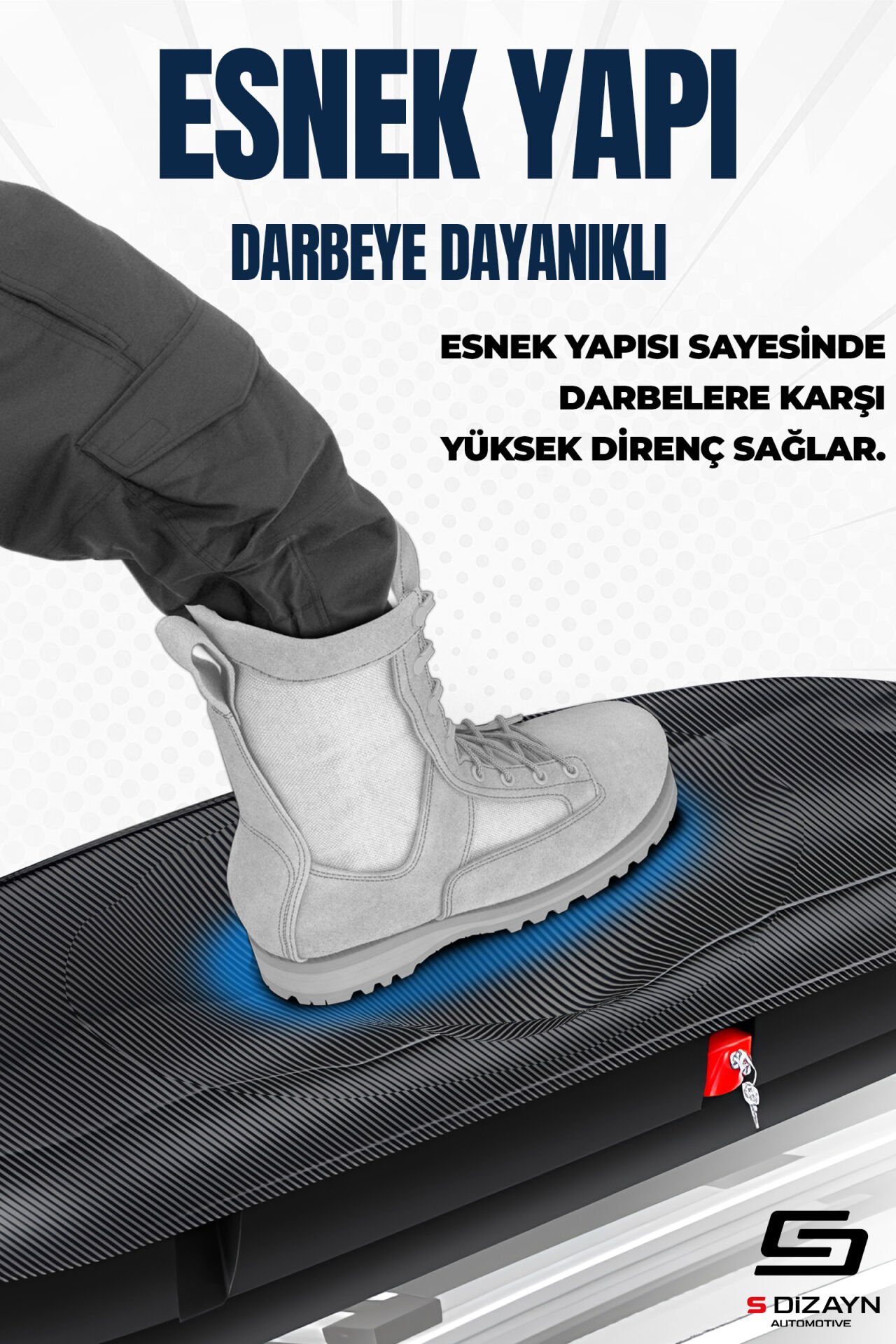 S-Dizayn Araç Üzeri Port Bagaj Karbon Fiber Desen 430 Litre Enjeksiyon Plastik A+ Kalite