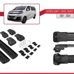 Citroen Jumpy - Space Tourer 2017 ve Sonrası ile uyumlu ACE-1 Ara Atkı Tavan Barı SİYAH
