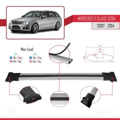 Mercedes C Class (S204) 2007-2014 Arası ile uyumlu FLY Model Ara Atkı Tavan Barı GRİ