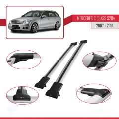 Mercedes C Class (S204) 2007-2014 Arası ile uyumlu FLY Model Ara Atkı Tavan Barı GRİ