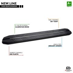 Hyundai Kona Uyumlu Newline Siyah Yan Basamak 179 Cm 2018 Üzeri
