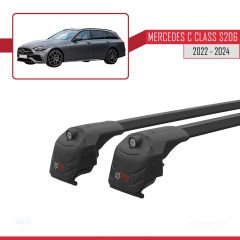 Mercedes C Class (S206) 2022 ve Sonrası ile uyumlu ACE-2 Ara Atkı Tavan Barı SİYAH