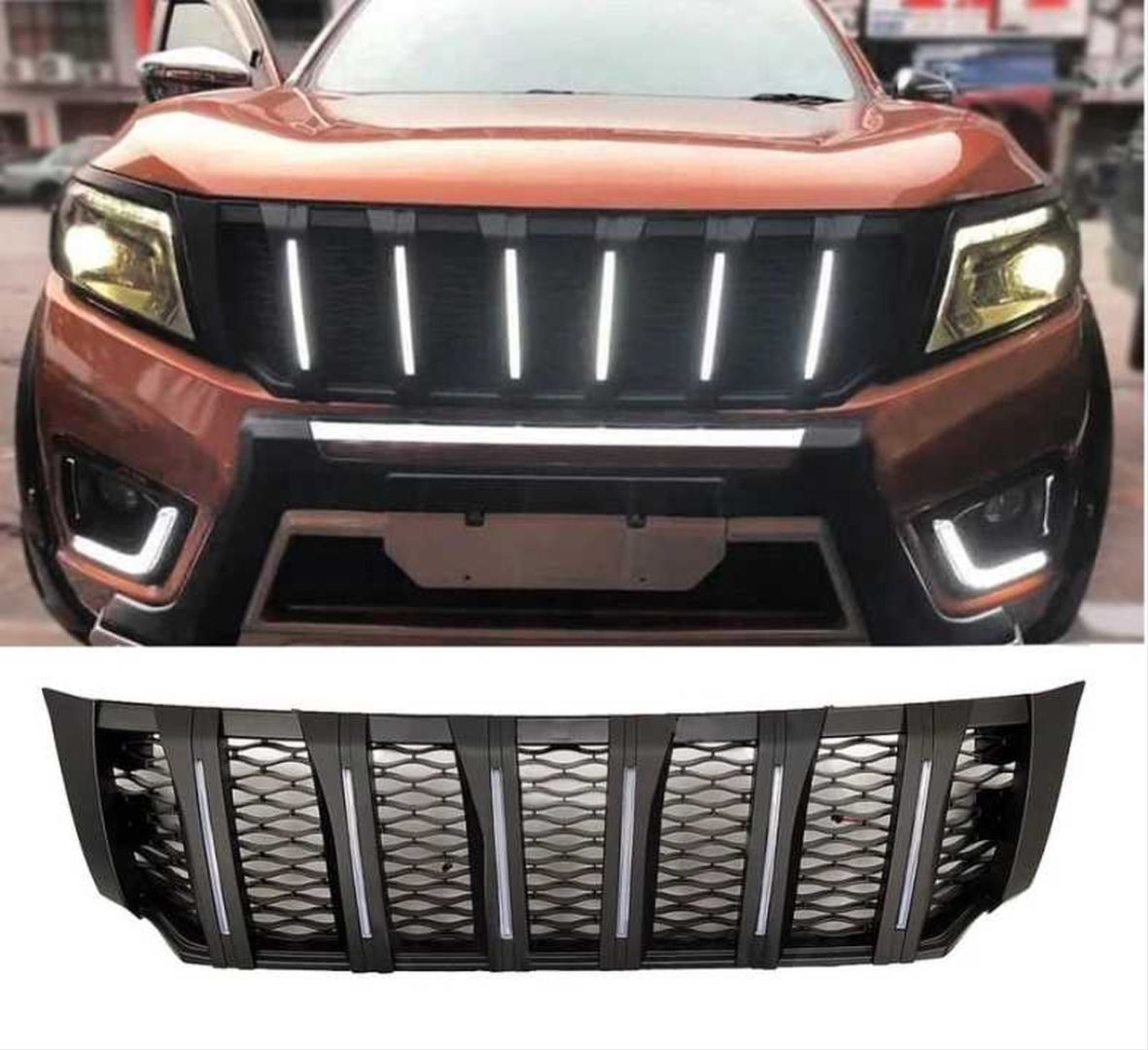Nissan Navara Uyumlu Np300 (2015-2020) Ledli Panjur- Siyah