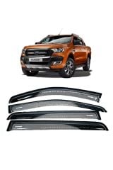 Ford Ranger Uyumlu 2016 Benekli İthal 4'Lü Cam Rüzgarlık Seti (Yazısız)