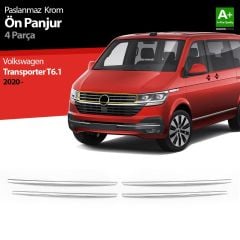 Volkswagen Transporter Uyumlu T6.1 Krom Ön Panjur 4 Parça. 2020 Üzeri